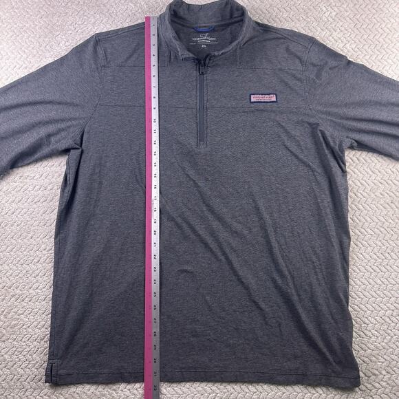 Vineyard Vines Men's 1/4 Zip 2XL Martha's Vineyard Pullover Gray “Edgartown” - Picture 11 of 15